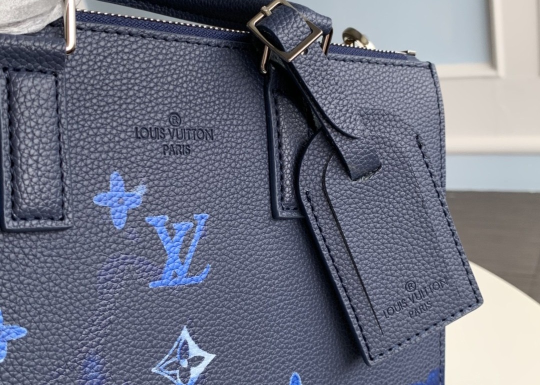 Square Women'S Genuine Leather Crossbody Bags , 18cm Blue Crossbody Handbag