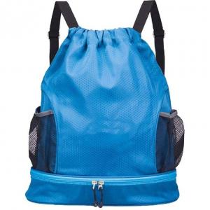 Wholesale Drawstring Dry Wet Separation Beach Bag Backpack With Shoe Compartment from china suppliers