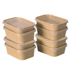 Wholesale Eco Friendly Packaging Square Salad Bowls Paper Food Container With Lid from china suppliers