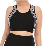Side Camo Plus Size Yoga Sets Moisture Wicking Sports Bra Top And Tight Leggings