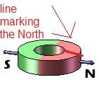 OD7mm x ID2.5mm x T3mm Ring Magnet Diametrically Magnetized NdFeB N35 N45