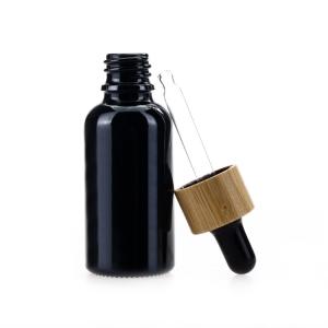 Wholesale Black 30ml 1oz Oil Dropper Glass Bottle With Aluminum Screw Cap from china suppliers
