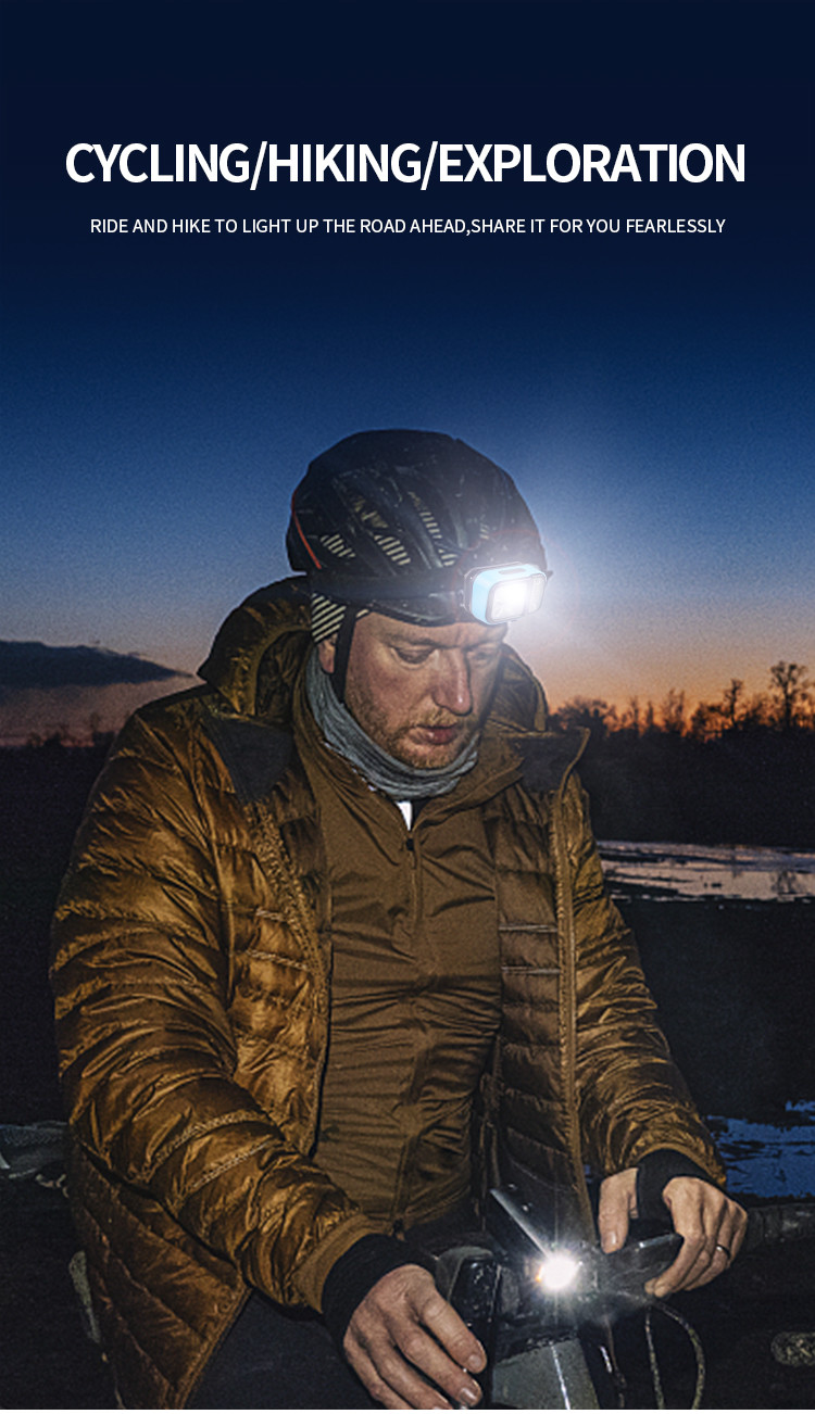 IPX4 Waterproof LED Headlamp 400-500 Lumens for Outdoor Activities Compact Design 5.2*3.2*2.5CM