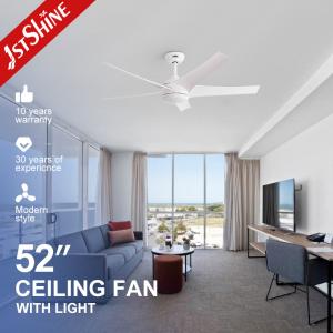 Wholesale DC Motor 5 ABS Blades White 3 Color Led Light Decorative Smart Ceiling Fan With Light from china suppliers