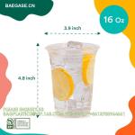 24oz PLA Eco-Friendly Cup With Lid 100% Compostable, Disposable Party Cups