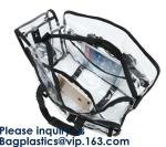 Professional Clear Makeup Cosmetic Bag PVC Carry Bag With 7 Extra Magnet Pockets