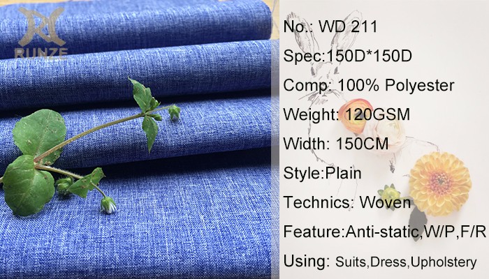 High- Polyester Cationic Double-Colored 150D Melange Fabric for Winter Coat Down Jackets