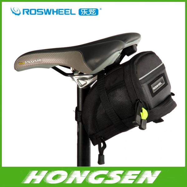Quality Free shipping Bicycle bike Bag Saddle Back Seat Tail Bike Bag Pouch Basket Velcro straps M for sale