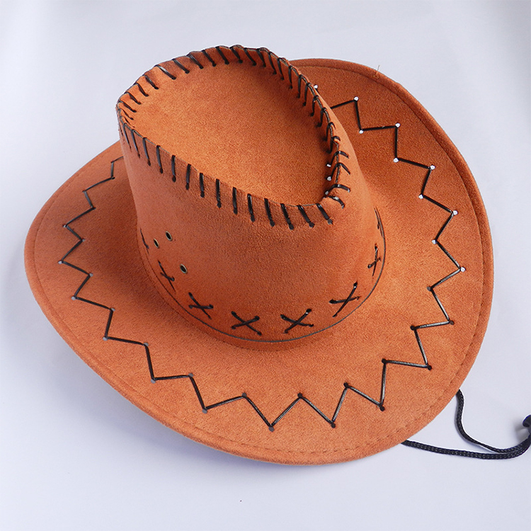 wholesale child and adult cheap cowboy hat suede promotional cowboy hat