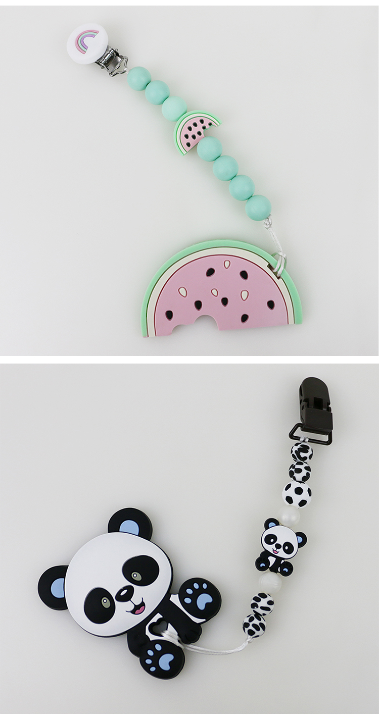 DIY Silicone Christmas Tree Teether , Safe Soft Rubber Beads For Teething