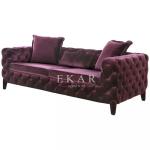 Tufted Velvet Button Couch Living Room Sofa ZZ-M344