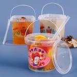 Water ISO9001SGS Certified Empty Plastic Bucket for Fruit Yogurt Milk Tea