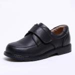 Leather Unisex School Shoes Black Size 26-45 Flat Heel With Leather Lining