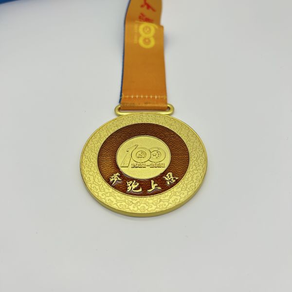 Football sporting club metal medals custom zinc alloy die cast medals with gold silver copper plating and ribbon options