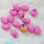 Silicone Teething Beads Soft Safe Durable Easter Silicone Eggs Beads With Hole