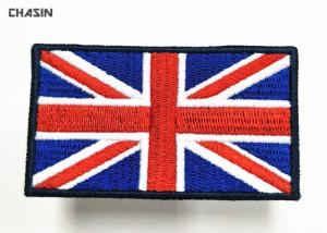 Wholesale 2.5&quot; Tall Embroidery UK Flag Military Style Patches Iron On Backing from china suppliers