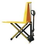 Yellow Color Steel Scissor Lift Hand Pallet Truck , Manual Hydraulic Stacker