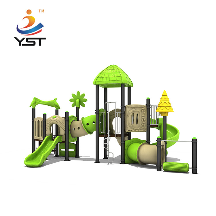Colorful Outdoor Playground Equipment Kids Outside Plastic Slide