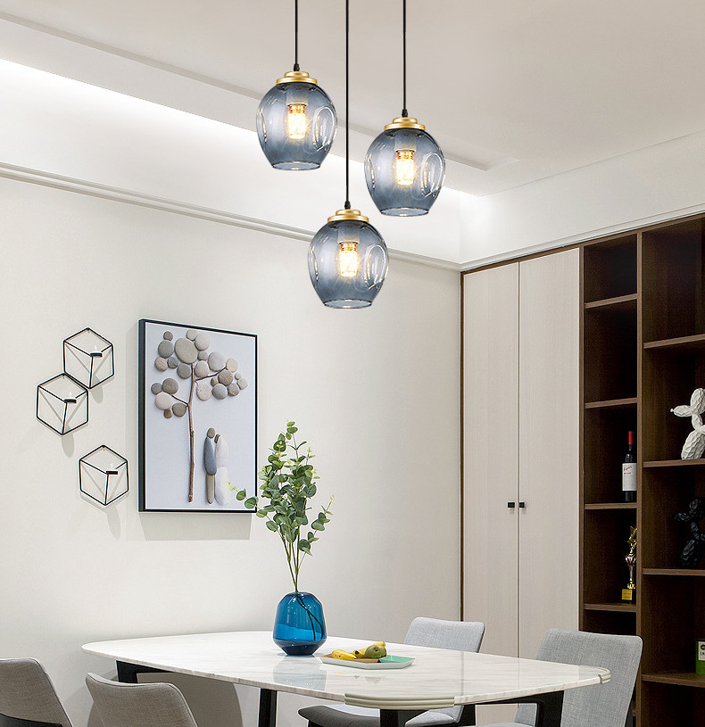 LED Pendant Lights Glass Living Room Light Fixture Dining Room Kitchen Hanging Lamp(WH-GP-66)