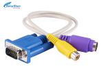 PC LAPTOP VGA D SUB Cable S-Video 3 RCA Composite AV TV Out Converter Adapter