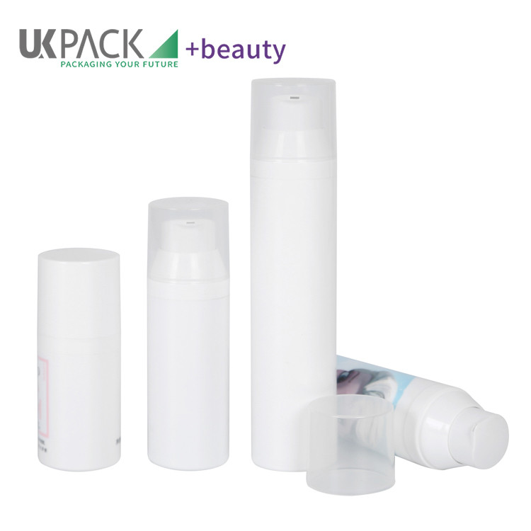 Round Airless Pump Bottle 30ml 50ml 75ml 100ml For Lotion Packaging