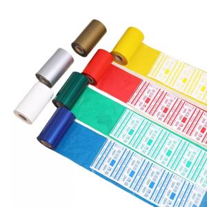 Wholesale Barway Thermal Transfer Blue/Green/Red/White/Gold/Silver Wax Ribbon For Barcode Label Printer from china suppliers