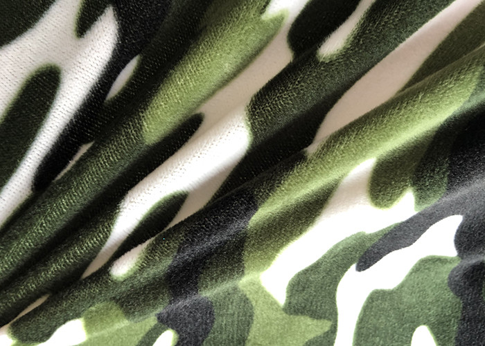 Camouflage Print One Side Brushed 240GSM Soft Plush Fabric