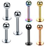 Surgical Steel Assorted Colors Labret Stud Lip Piercing Ear Cartilage Tragus