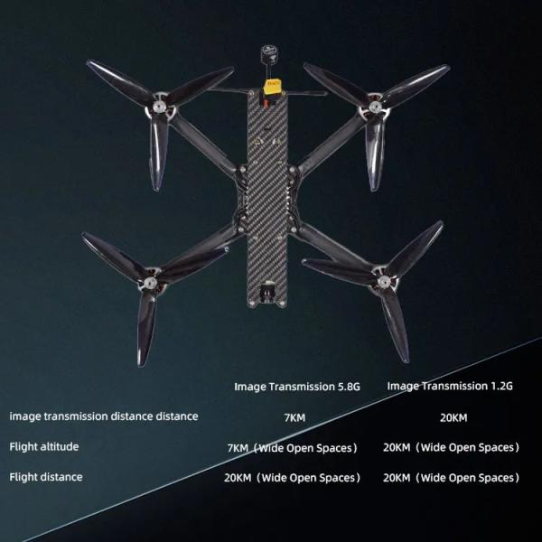 7/9/10 Inches Racing Quadcopter Drone Kit with Night Vision Camera 900Kv Motor 20 Km Flight Range Remote Control FPV Drone