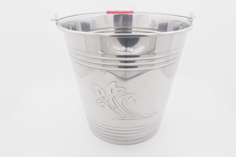 20L High quality new chinese 201#stainless steel water barrel fine polishing cleaning tool metal pail