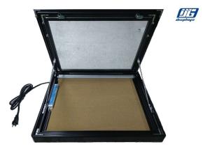 Wholesale 50mm Thickness Framed Cork Board Lockable Illumination Black Painted Aluminum Frame from china suppliers