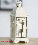 White Metal Lantern Christmas Decoration Designs Hurricane Lamp Nordic Candle