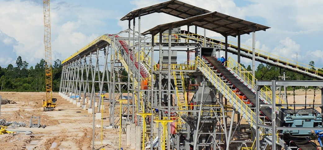 Inclined Angle Sidewall Rubber Belt Conveyor For Coal Cement Industry