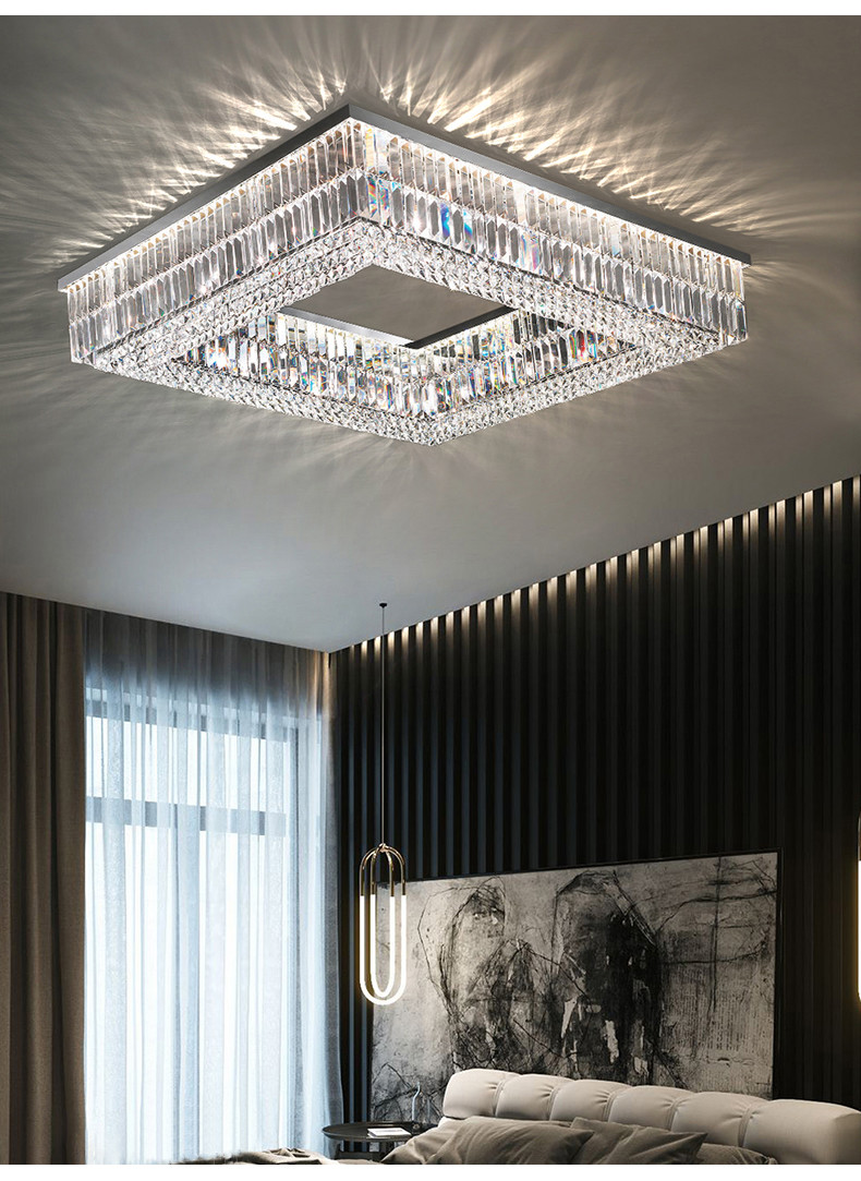 Modern Living Room Foyer Sitting room Chandeliers Round Chrome Sliver Ceiling lights(WH-CA-57)