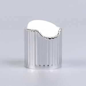 Wholesale FDA REACH 24/410 Ribbed Aluminium Shampoo Bottle Cap Shiny Silver from china suppliers