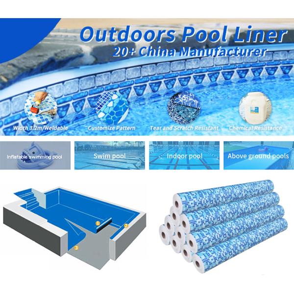 Factory Customized 2.0mm PVC Pool Liner Companies Swimming Pool PVC Tarpaulin