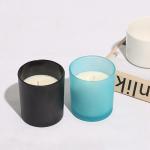 Coloured Glass Candle Holder Glass Candle Containers 8cm Height