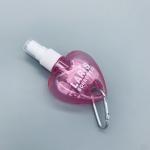 Mini Heart Leaf Shape Cosmetic PET Bottle Hand Sanitizer With Keychain