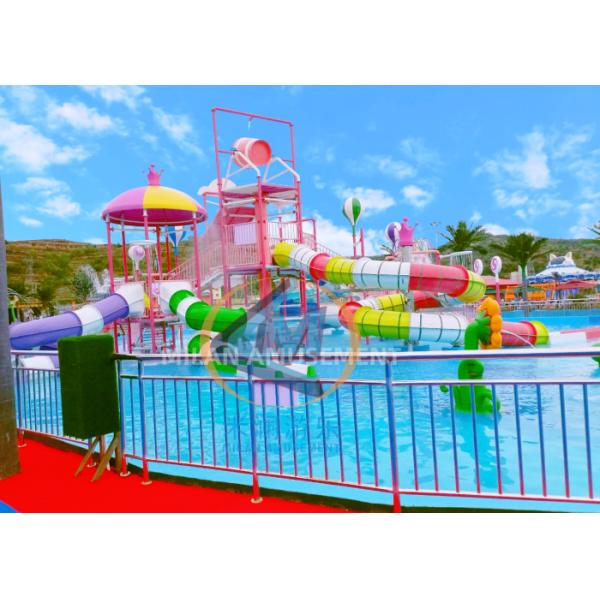 Custom Water Slide Playground Candy Theme 26x18x15m Durable For Swimming Pool Resort Villa Pool