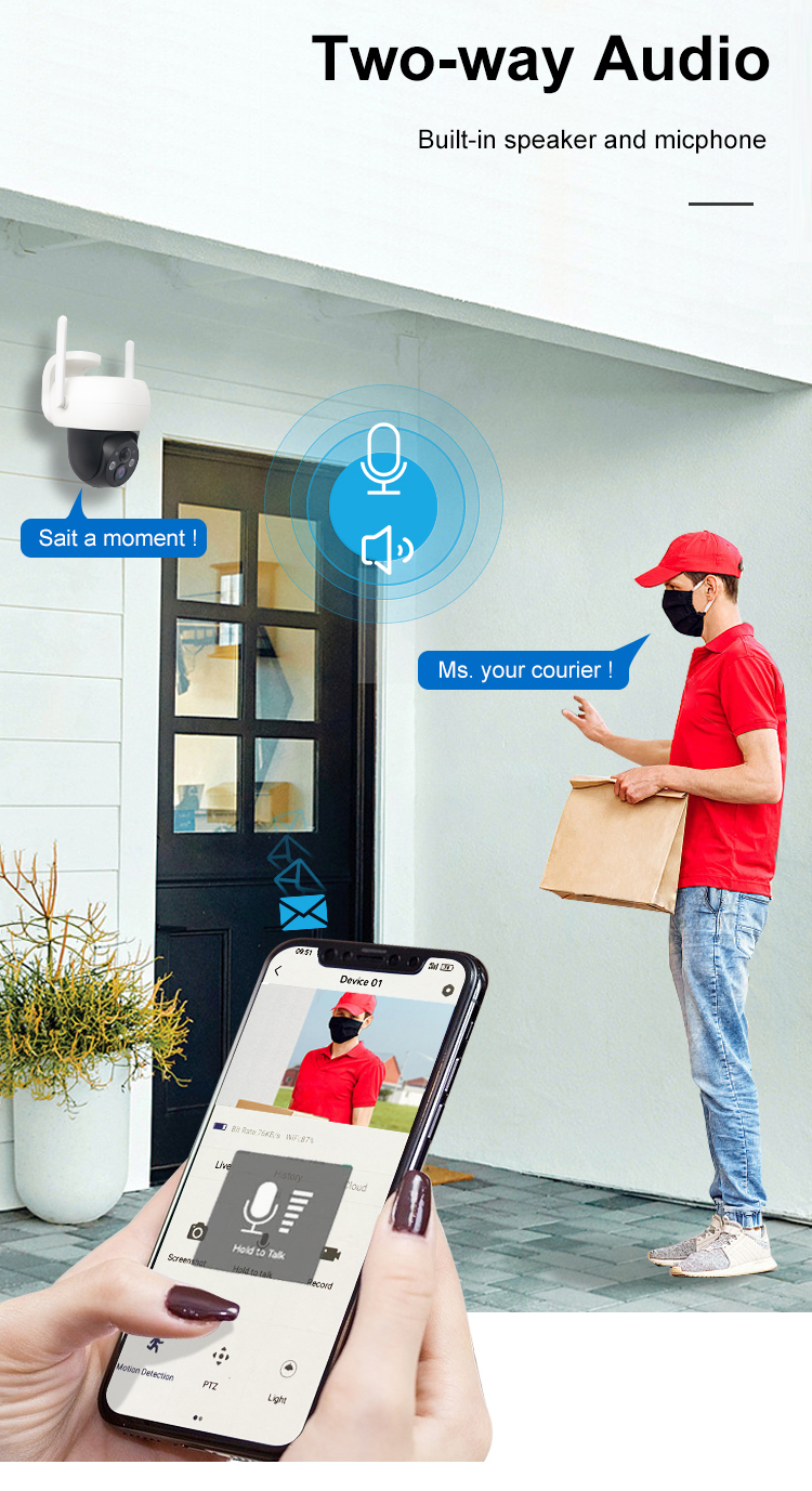Solar IP Camera WiFi Outdoor 9000 MAh Battery AI PIR 3MP Video Surveillance Wireless Cam Home Security Protection PTZ
