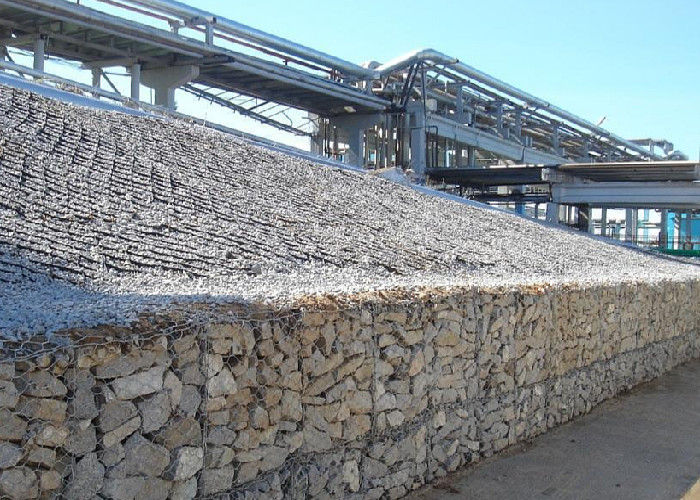 Hot Dipped Galvanized Gabion Wire Mesh With Mesh Hole 80x100mm