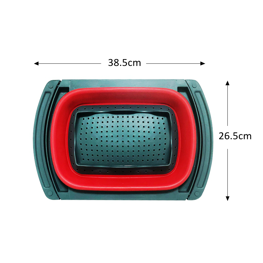 Kitchen Collapsible Colander Over The Sink Strainer 6 Quart Capacity Dishwasher Safe BPA Free