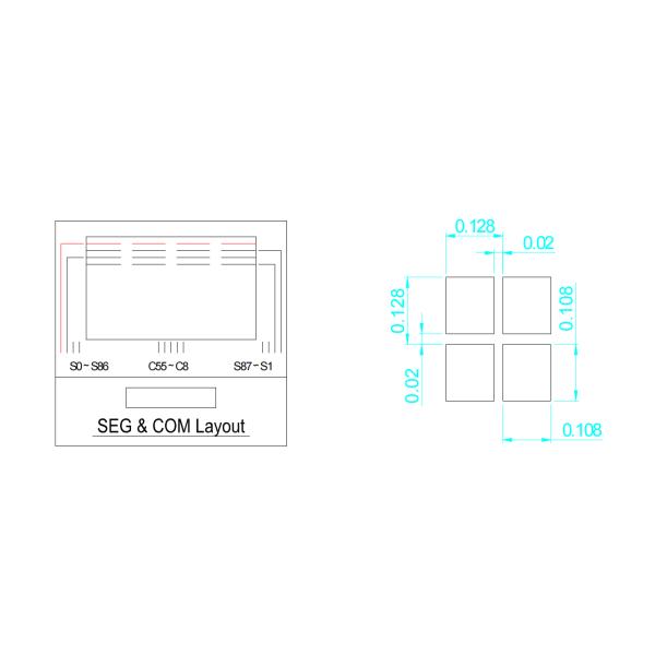 0.5'' Passive Matrix OLED LCD Display Monochrome OLED LCD