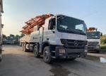 ISO90001 49m Refurbished Concrete Boom Truck White Color Actros Chassis