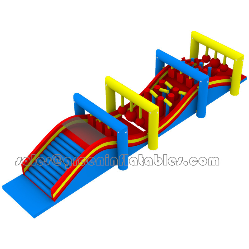 Best Lead Free Pvc Tarpaulin Material Custom Inflatable Obstacle Course Equipment Trampoline Amusement Theme Park