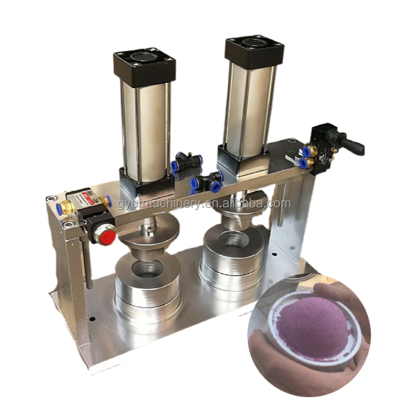 Easy to Operate 2 Mold Small Bath Bombs Pressing Machine for Making Cosmetic Powder