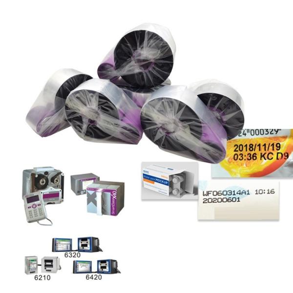 Custom black 55mmx 600m High Speed TTO thermal transfer ribbon for Markem videojet linx printer