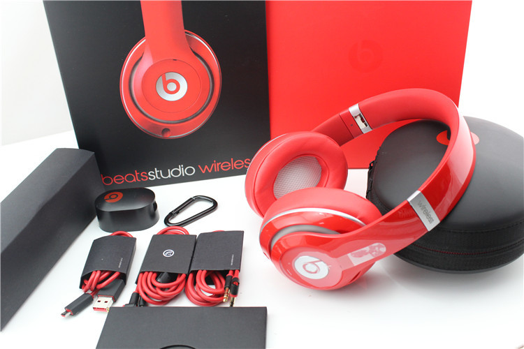 Beats by Dr. Dre Studio 2 2.0 Headphones Over-Ear Noise Cancellation Headband Red