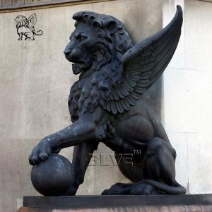 Wholesale Bronze Winged Lion Statue Brass Big Animal Sculpture Metal Antique Large Size Outdoor Garden Park Decorative from china suppliers