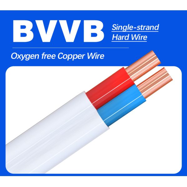 Solid Copper Flat Cable with PVC Insulation for Home Wiring 0.75-2.5mm²